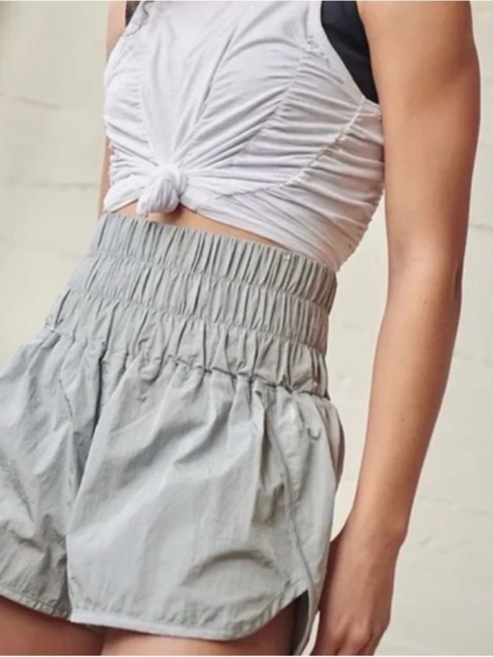 Free People High Waisted The Way Home Gray Shorts